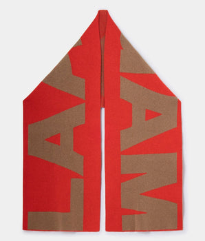 LAAGAM AW24- Santa Red Logo Scarf